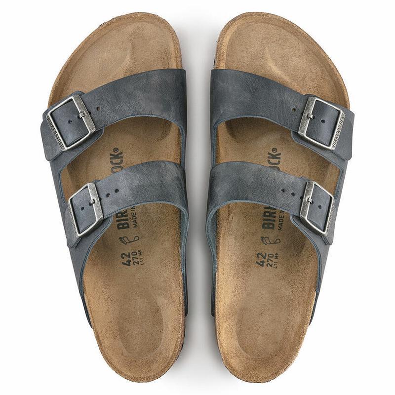 Birkenstock Natural Læder Arizona Herre Grå | DK 244EBC